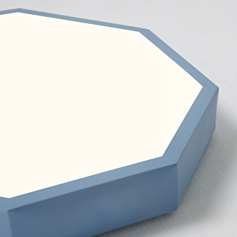 Kinderschlafzimmer LED Deckenleuchte moderne Macaron Unterputz Beleuchtung mit Sechseck-Schatten
