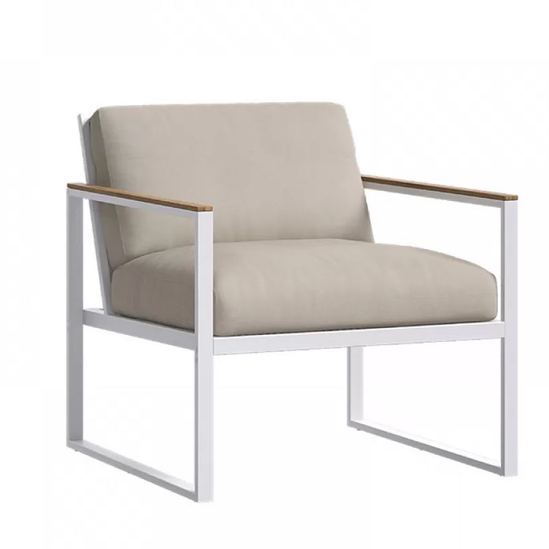 Industrial Metal Frame Patio Sofa Water Resistant Outdoor Sofa with Cushion