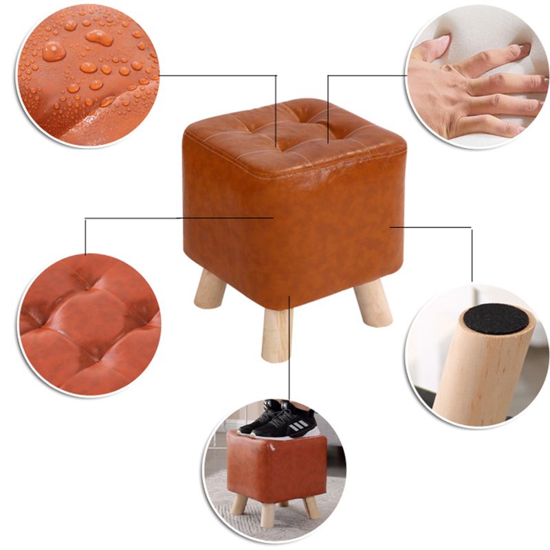 Modern Style Standard Square Leather Standard for Living Room