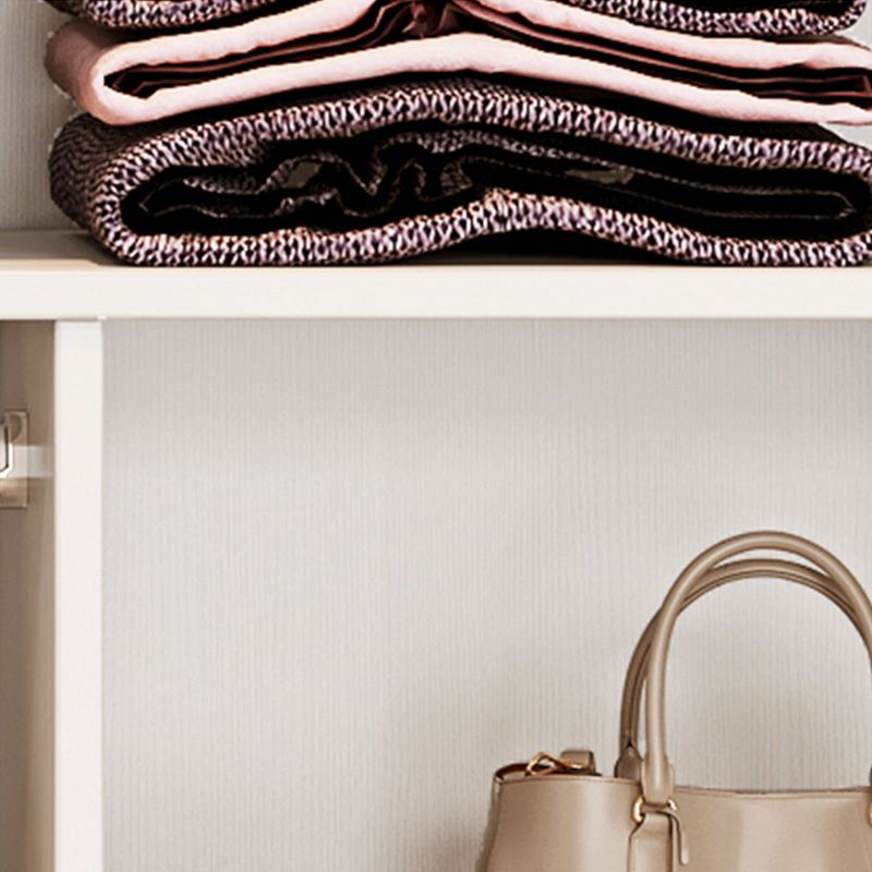 Coastal Style Wardrobe Cabinet Wooden Sliding Door Storage Cabinet