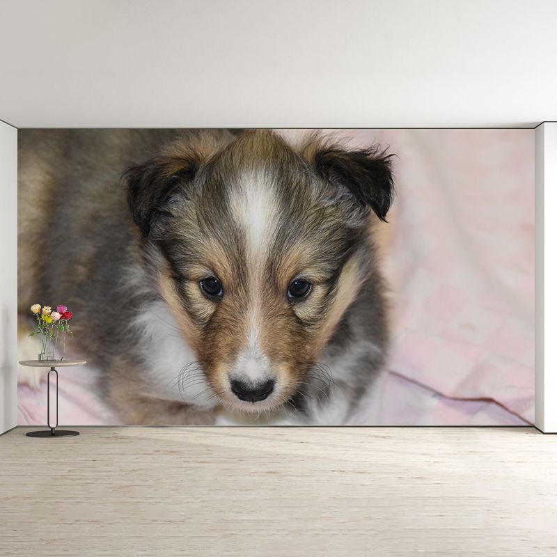 Cute Dog Mural Decal for Living Room Animals Waterproof Wall Art, Custom Made