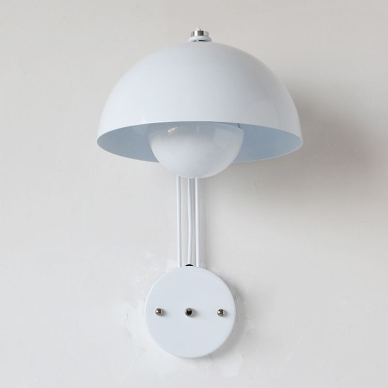 Dome Shape Metal Wall Light Modern Style 1-Light Wall Light Sconce