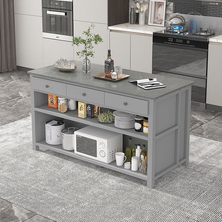 Modern Style Stone Bar Dining Table Rectangle Bar Table for Kitchen