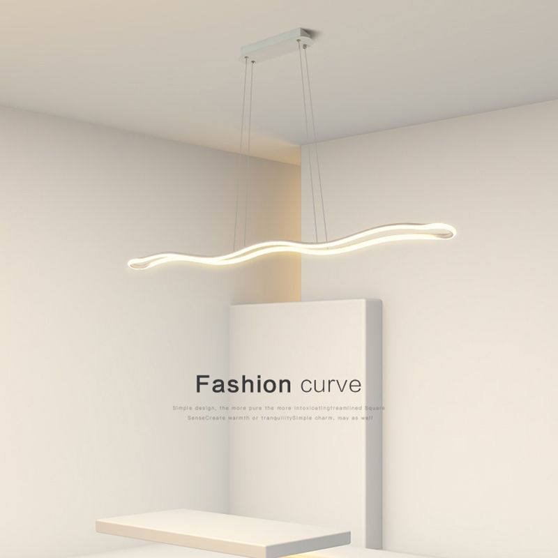 Nordic Modern LED Hanging Light Wrought Iron Pendant Light Fixture for Dining Room