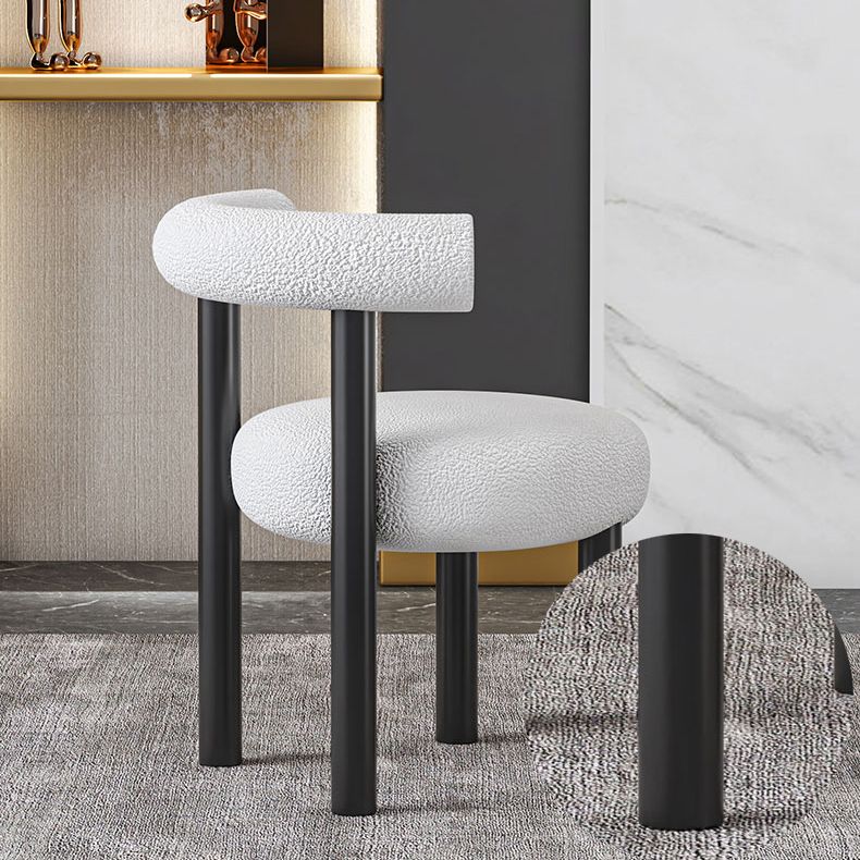 Silla de comedor moderna de seta redonda de 30 "h Silla lateral de comedor abierta para restaurante para restaurante