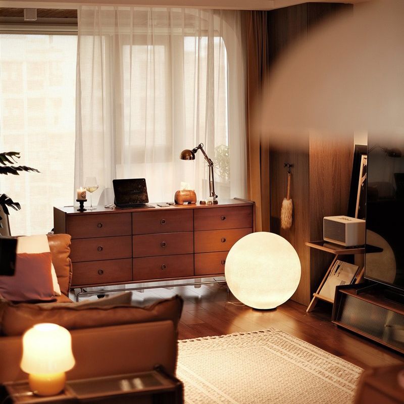 Ultra-Modern Horizontal Double Dresser Solid Wood Storage Chest Dresser for Bedroom