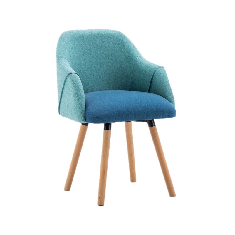 Nordic Style Solid Wood Dining Room Chair Upholstered Arm Chair for Home Use
