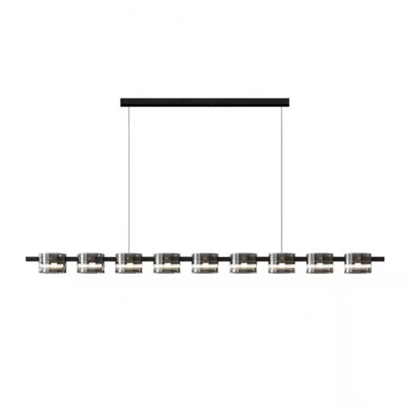 5/7/8/9-Light Modern Black Ceiling Light Glass LED Kitchen Island Lighting for Bedroom