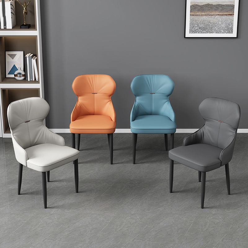 Industrial Style Arm Chair Faux Leather Wingback Chair for Living Room