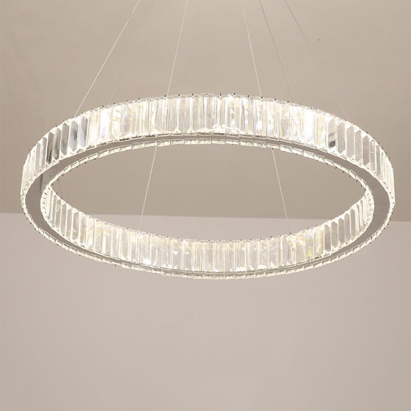 K9 Crystal Hanging Lights Minimalism Chandelier Lighting Fixtures for Living Room