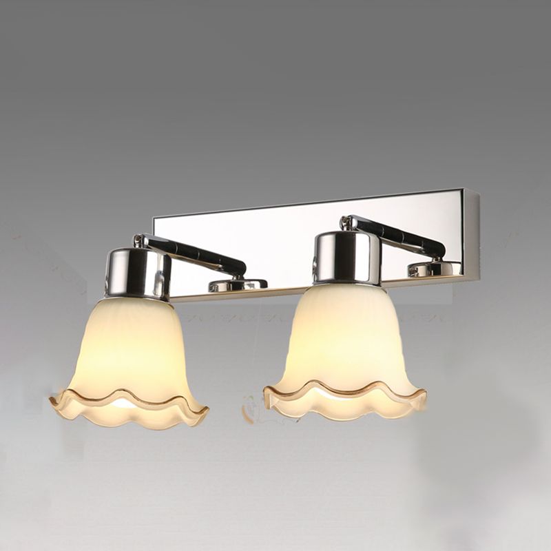 Luminaire miroir moderne Lithinage de mur de salle de bain en verre simpliste