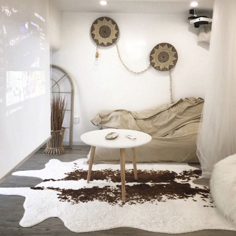 Full Animal Print Rug Multi-Color Nordic Style Carpet Polyester Stain Resistant Washable Anti-Slip Rug for Bedroom