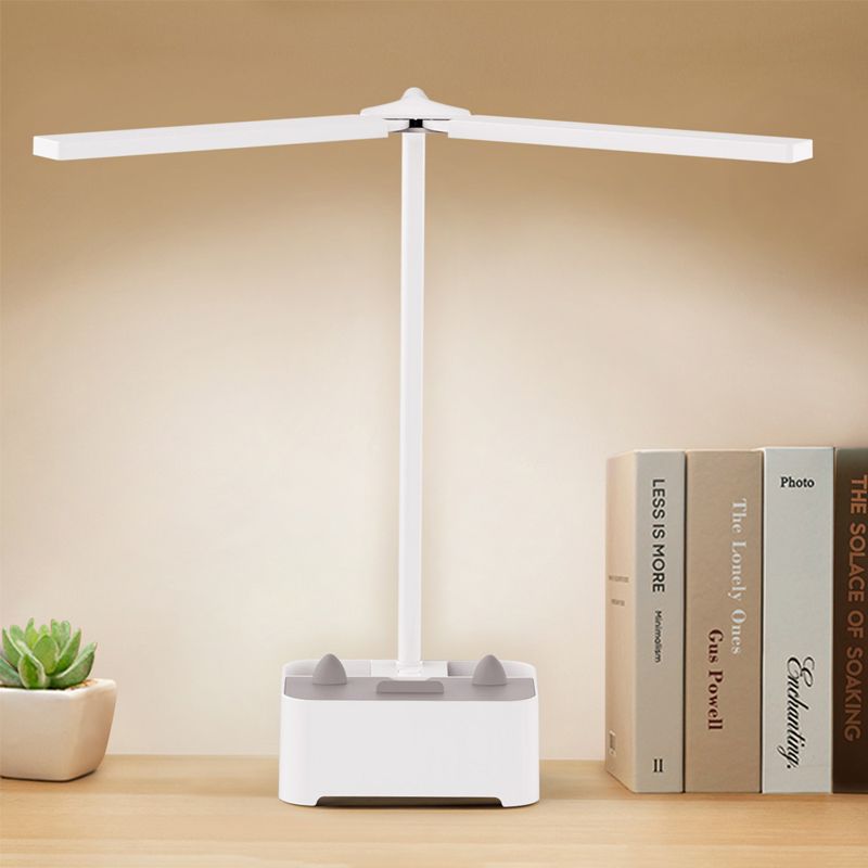 Lampade da comodino rettangolo Modern Plastica a 2 lampade da tavolo da notte leggera