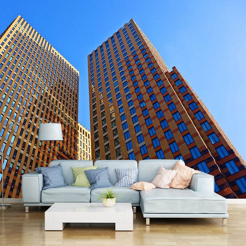 Photography Architecture Mural Wallpaper Stain Resistant for Study Room