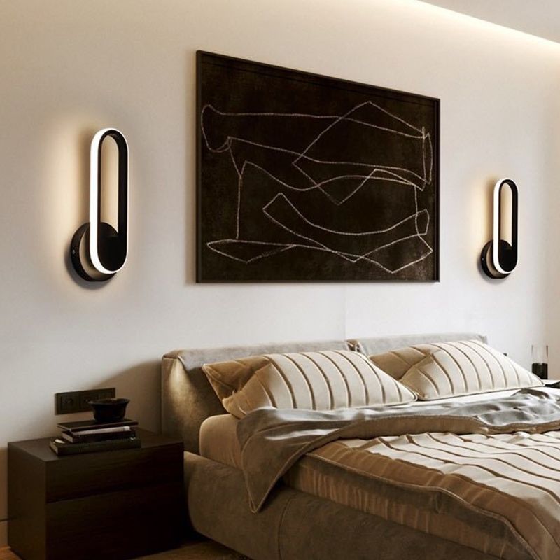 1 Light Geometric Wall Mount Light Fixture Modern Metal Wall Mounted Lights