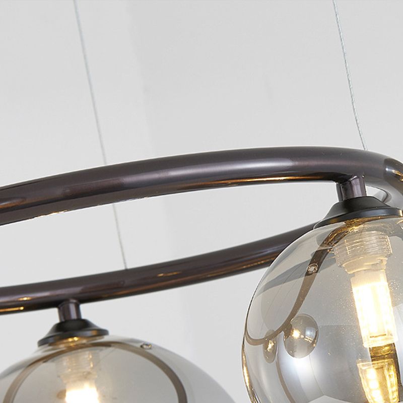 Blown Glass Globe Chandelier Modern Stylish Dining Room Hanging Light