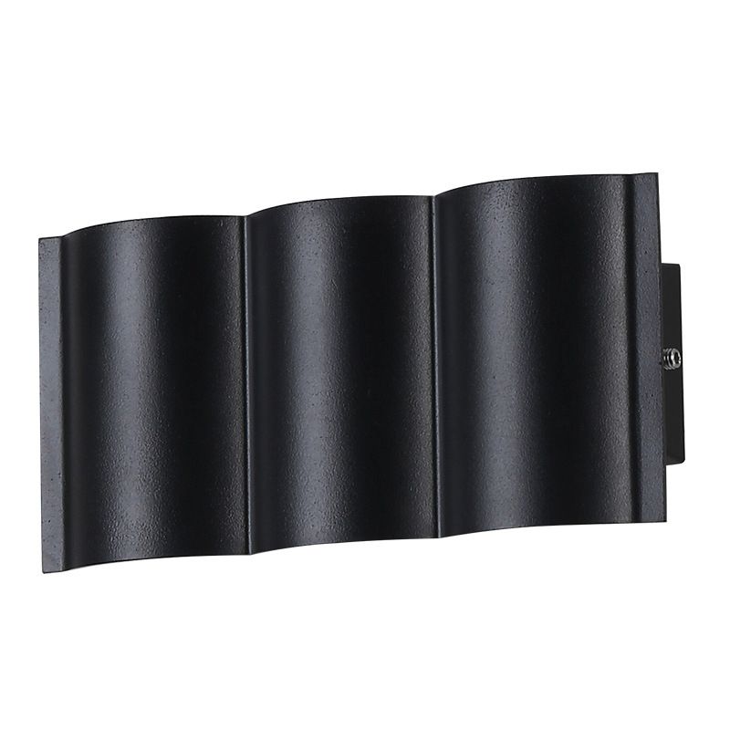 Geometric Wall Mounted Lamps Modern Style Metal Multi Lights Wall Light Sconces in Black