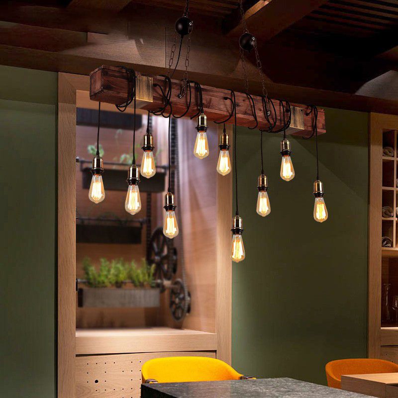 Lineare Inselbeleuchtungskörper industrielles Holzheizbeleuchtung für das Restaurant