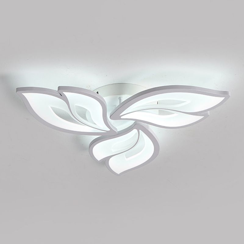 Lámpara de techo empotrada moderna con forma de flor LED para sala de estar