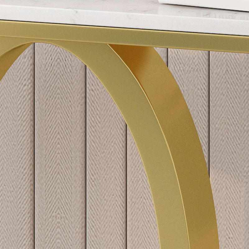 31.5-inch Tall Glam Console Accent Table Marble Console Table with 1 Shelf