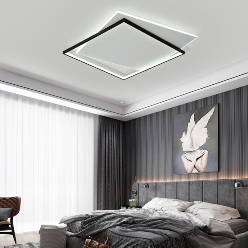 Minimalist Ceiling Lamp Geometric LED Flush Mount Light Fixture with Acrylic Shade