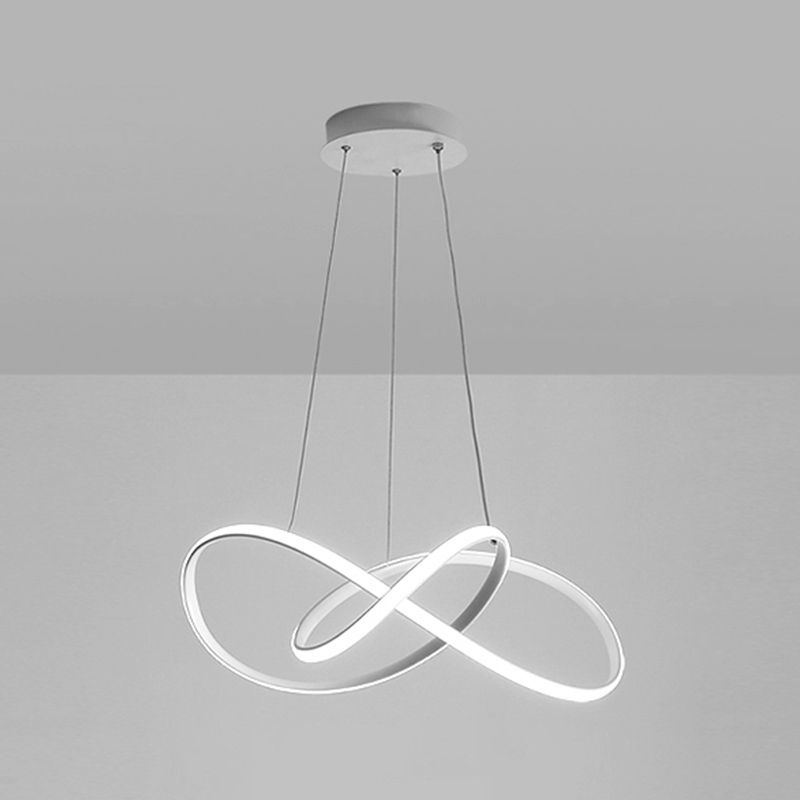 Spiralform Kronleuchter Licht zeitgenössisches Metall 1 helle Kronleuchter -Beleuchtungsanlage
