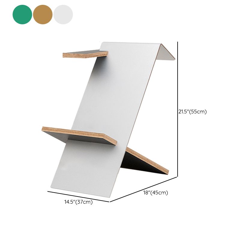 Scandinavian Engineered Wood Bookcase Standard Closed Back Bookshelf