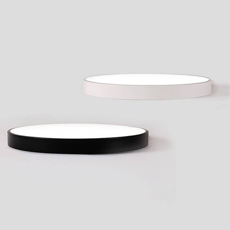 Lámpara de techo LED de forma redonda, acrílico moderno, 1 luz, montaje empotrado para sala de estar