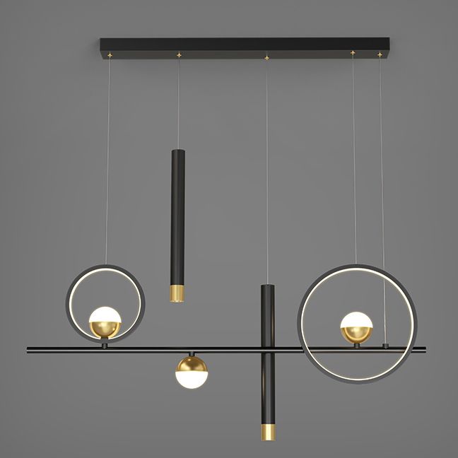 Lampade a sospensione geometrica Modern Kitchen Island Lighting Metal lampadario
