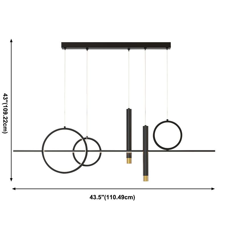 Geometric Chandelier Lighting Fixtures Modern Metal Kitchen Pendant Lights for Dining Room