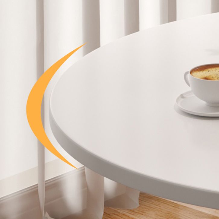 Modern Folding Dining Table Wooden Tabletop with Metal Base for Home
