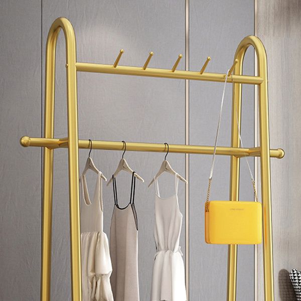 Industrial Style Coat Rack Metallic Free Standing Hooks Design Coat Rack
