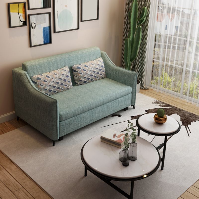 37" Wide Scandinavian Futon Sofa Bed Pillow Back Sleeper Sofa