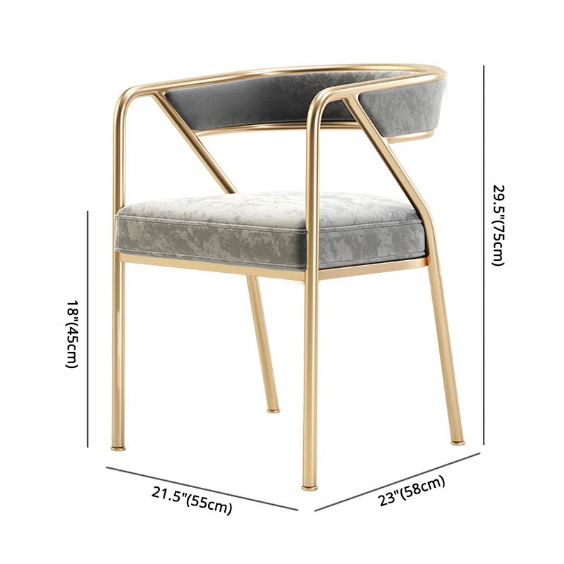 Flannel Scandinavian Restaurant Arm Chair Open Multi-color Dining Chair