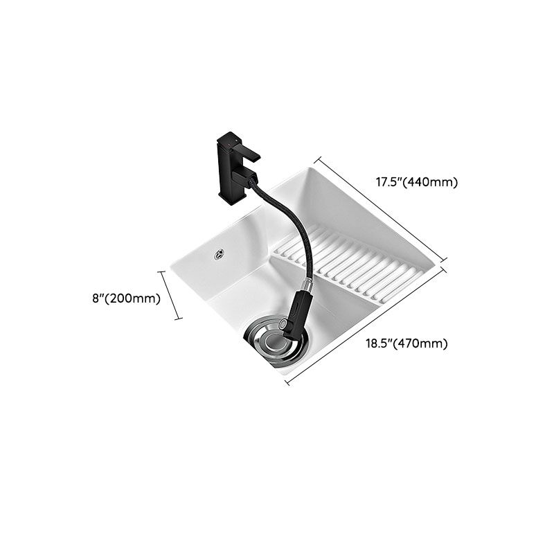 Modern Vessel Lavatory Sink Porcelain with Faucet Bathroom Sink