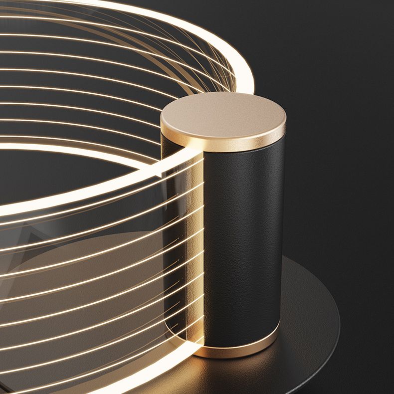 Shaded Sconce Light Fixture Minimalist Style Acrylic LED Bedroom Wall Light Fixture in Gold