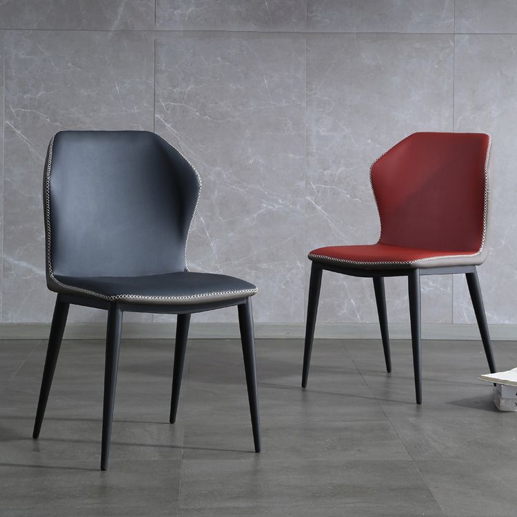 Industriële stijl metalen stoelen keuken dineren wingback zijstoel (set van 2)