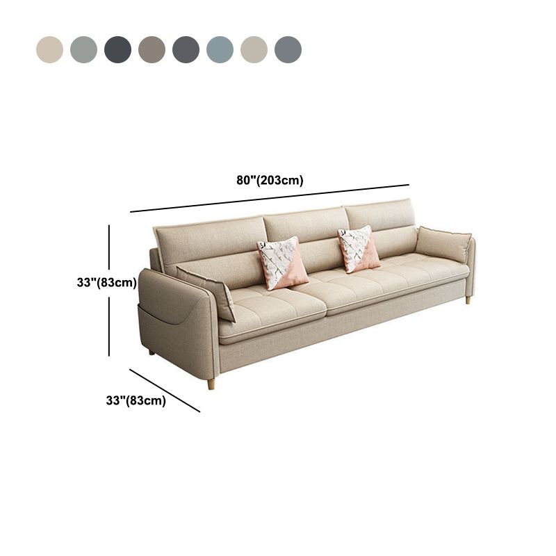 Scandinavian Removable Cushions Square Arm Sofa/Sectionals with Storage