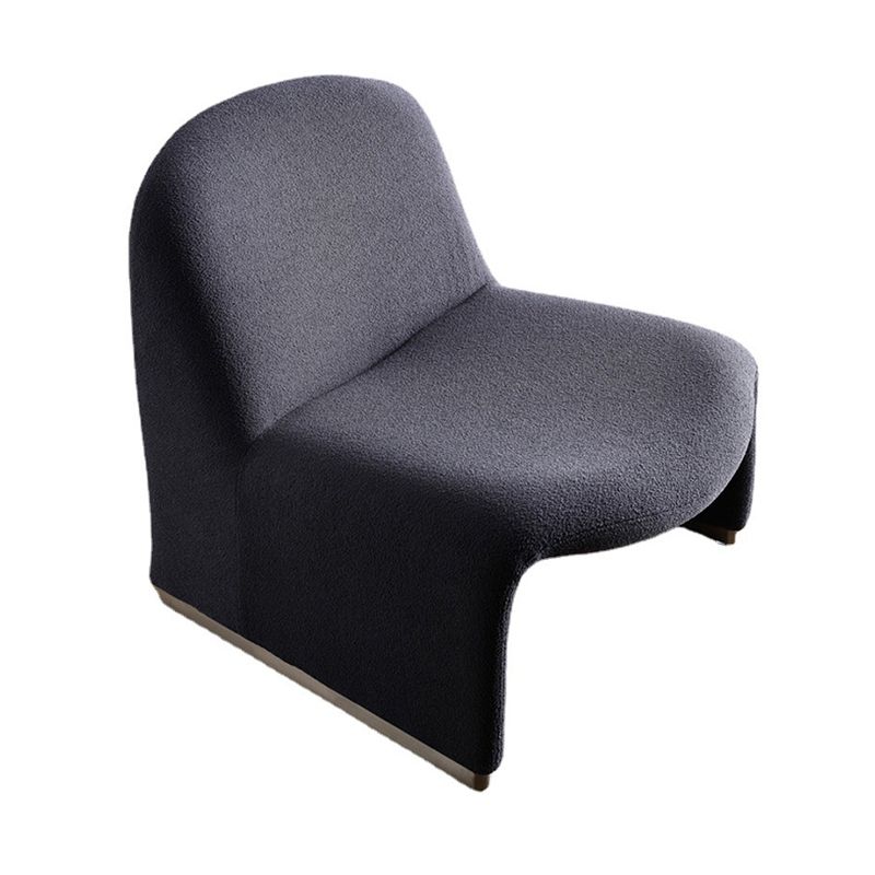 Wool Armless Chair 28.34" High Metal Frame Chair for Living Room