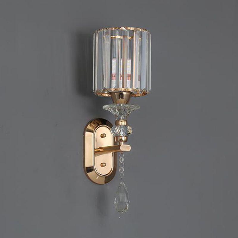 Modern Simple Crystal Vanity Light Geometry Shape Vanity Lamp for Shower Room