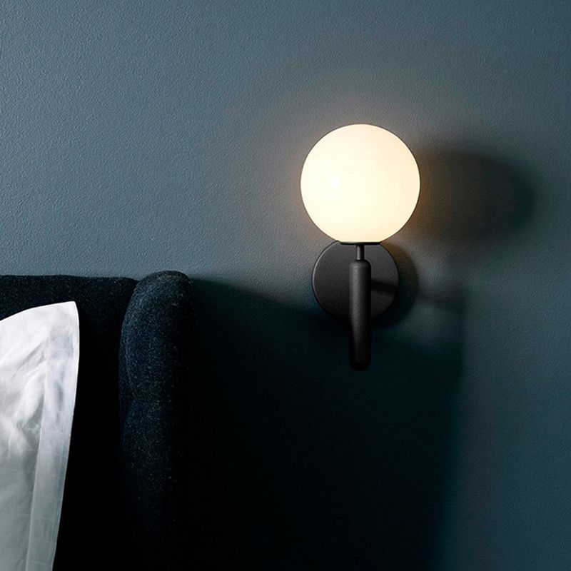 Modern Vanity Lamp Globe Glass Wall Light Fixture for Bathroom