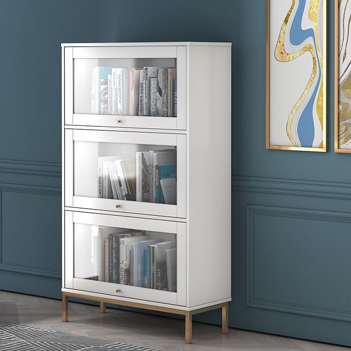 11.81 "W Bookcase Glam Style Scaffale per la casa e l'ufficio con porta