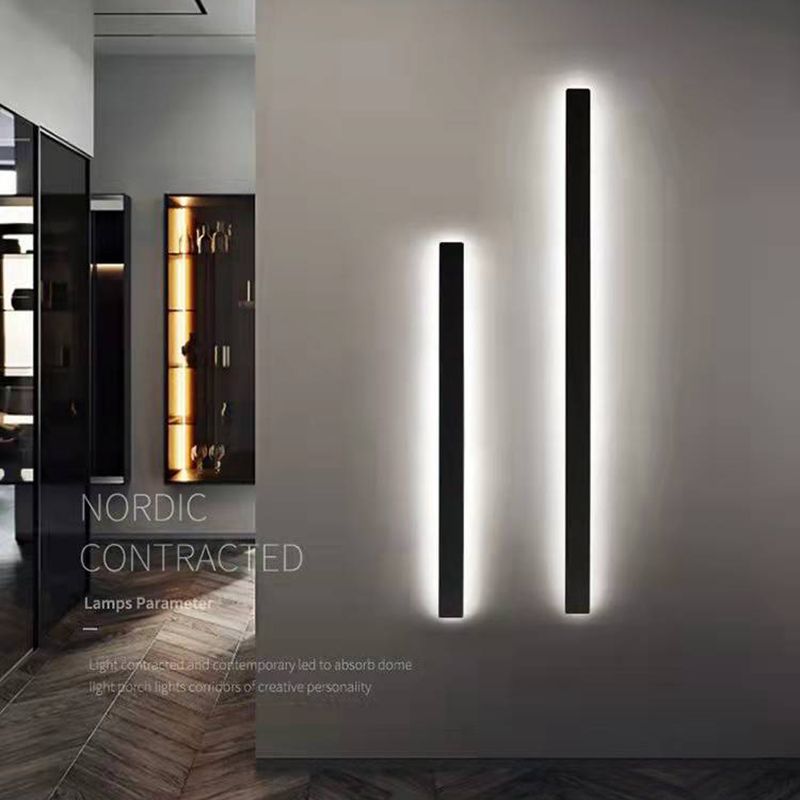 Linearer Schatten Metall Wandleuchten moderner Stil 1-Licht-Wandmontage Licht