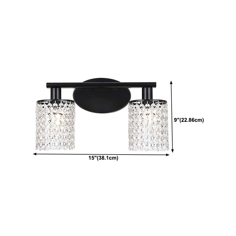 Metal Geometric Bath Light Contemporary Style Multi Lights Vanity Wall Sconce