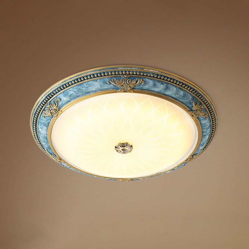 Dome Shade Aisle Corridor Ceiling Mount Light American Country Style LED Flush Mount Light