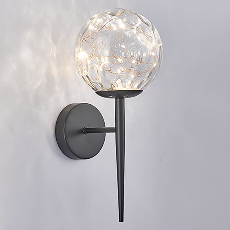 Nórdica Vidry Wall Light Globe Gypsophila 1 Light Wall Donce para dormitorio