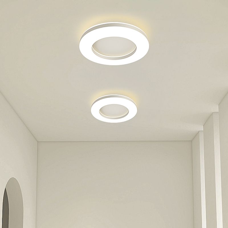 Acrylic Circular LED Flush Mount in Modern Simplicity Lacquered Iron Ceiling Light for Bedroom