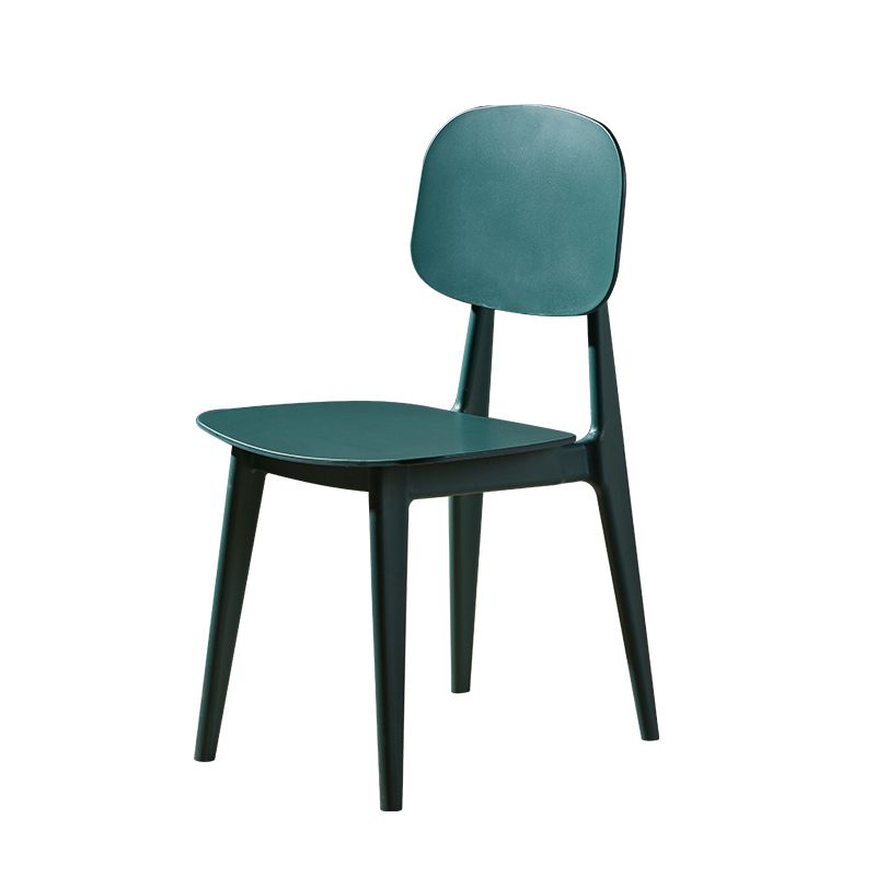 Chaise d'appoint en plastique de conférence scandinave, finition mate, chaise de salle à manger à dossier ouvert