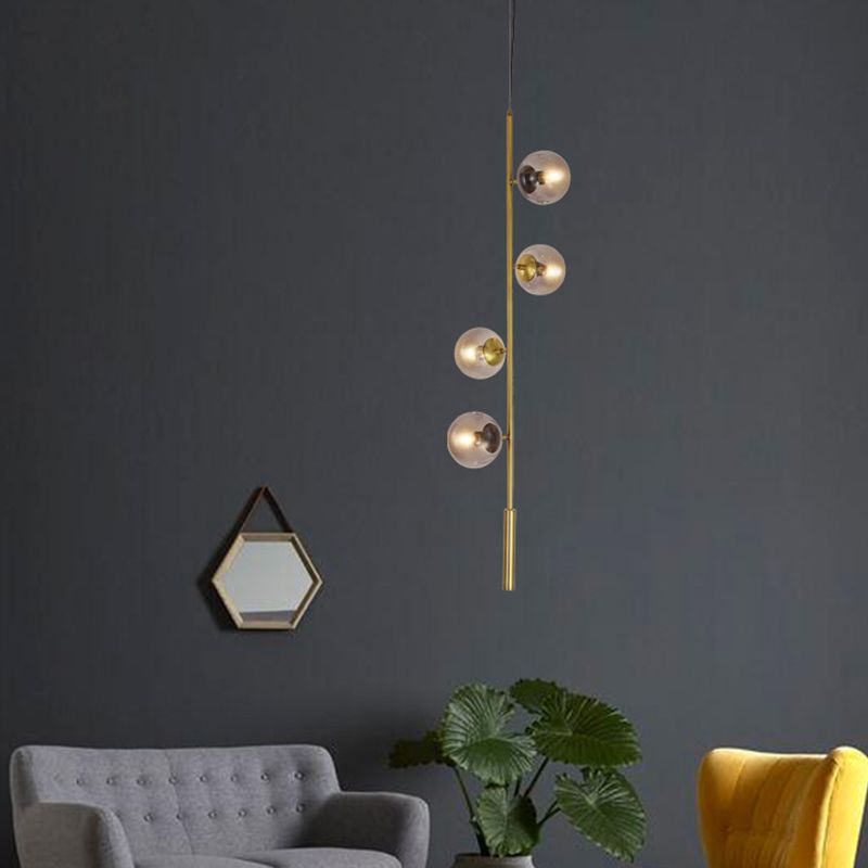 Glass Island Lighting Fixture Modern Style Hanging Lighting Fixture