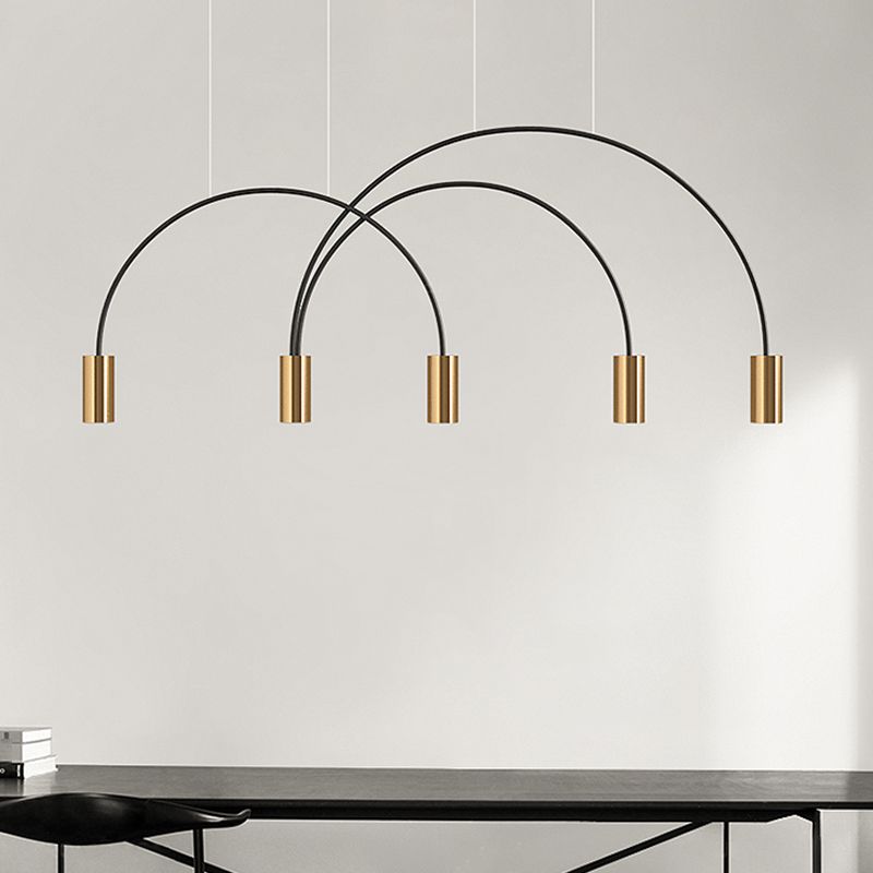 Aluminum 2 / 3 / 4 / 5 - Light Ceiling Light- Black / Gold Linear Kitchen Island Fixture